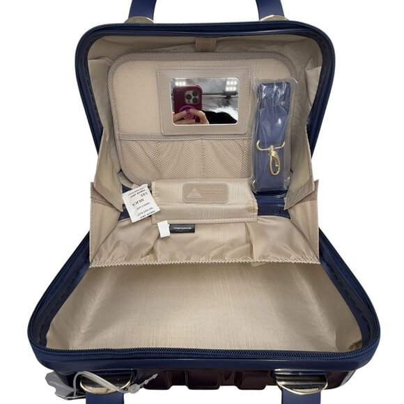 Triforce Elite Performance Travelware Hard Shell Beauty Case Navy Blue NEW - Picture 11 of 14
